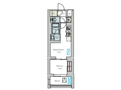 BRILLIA IST 洗足池の杜(1DK/5階)の間取り写真