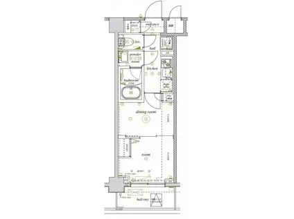 エル・グランジュテ本所吾妻橋(2K/4階)の間取り写真