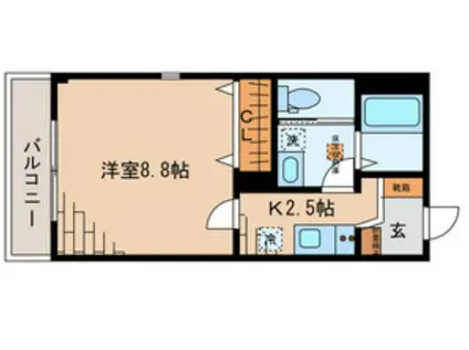 マミービル(1K/2階)の間取り写真