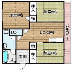 メゾンティック(3LDK/3階)の間取り写真