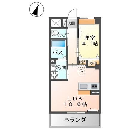 コンフェティ(1LDK/3階)の間取り写真
