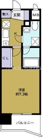 WILLDO市岡(1K/6階)の間取り写真