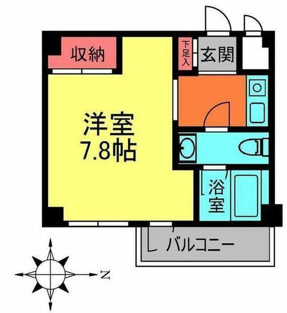 KYビルB(1K/1階)の間取り写真
