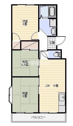 ロワイヤルマンション(3LDK/3階)の間取り写真