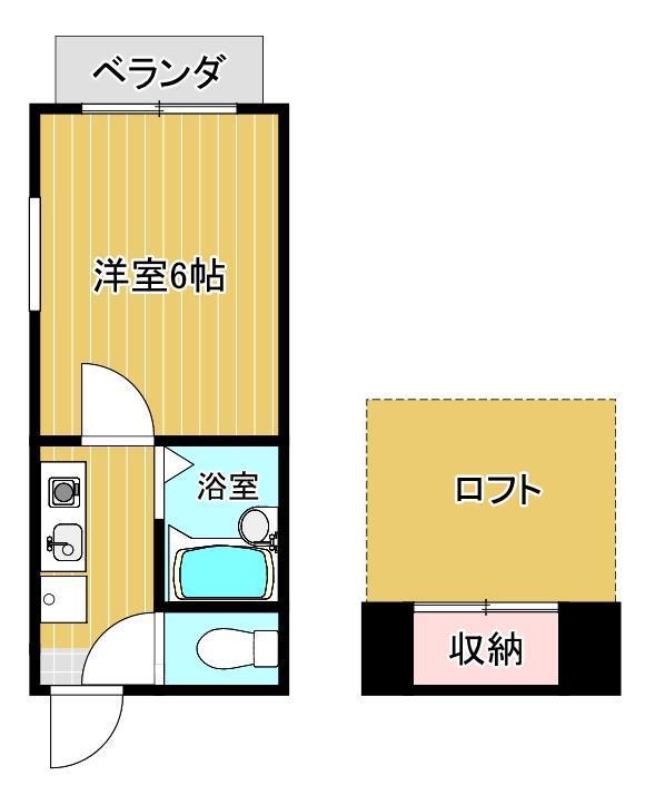 リージェントさつき(1K/1階)の間取り写真
