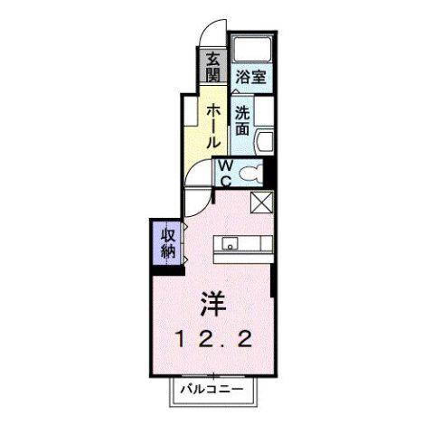 サン フィット1(ワンルーム/1階)の間取り写真