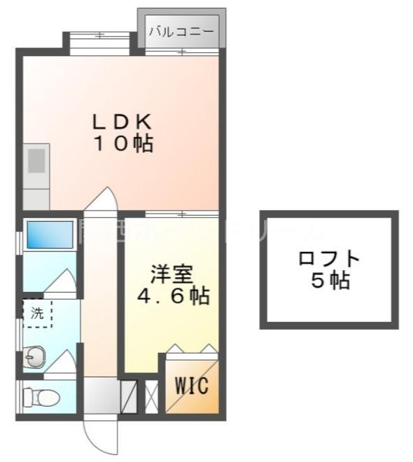 ラ・グリシーヌ F(1LDK/2階)の間取り写真