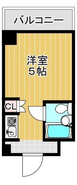 エムロード守口(ワンルーム/5階)の間取り写真
