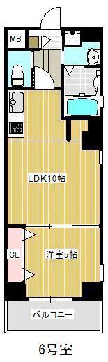 CIEL三条(1LDK/7階)の間取り写真