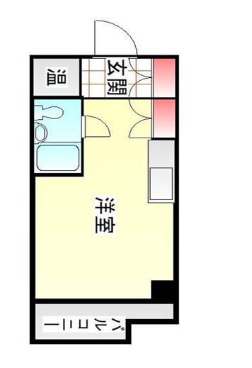藤和横浜西口ハイタウン(ワンルーム/11階)の間取り写真