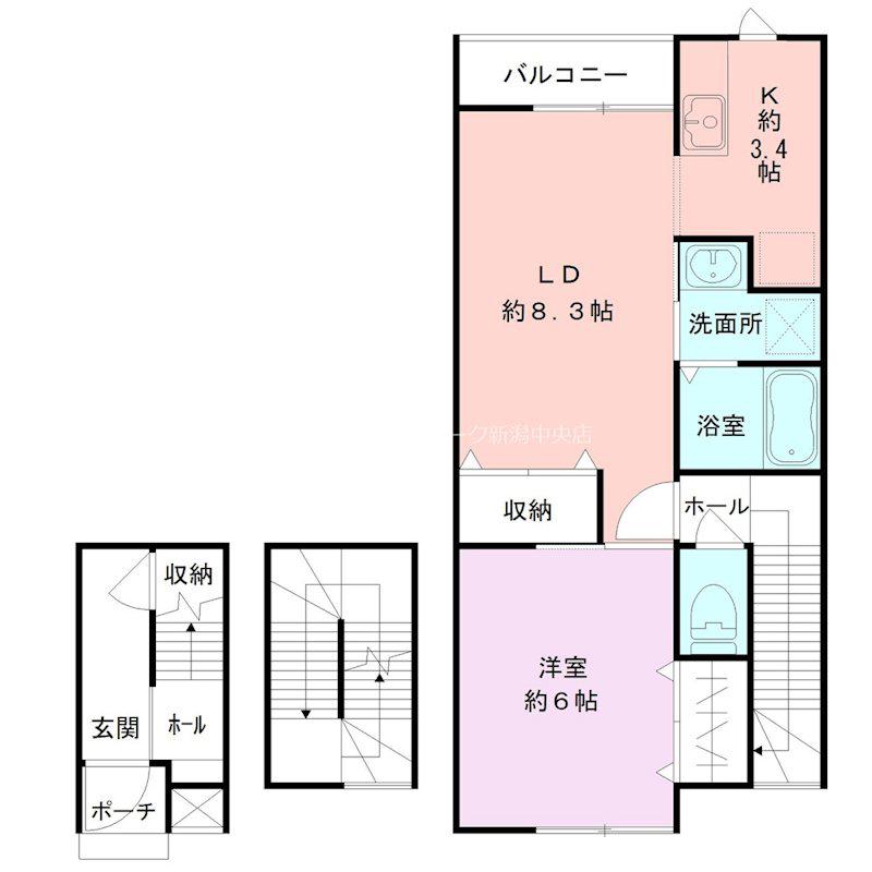 BUENA平島(1LDK/3階)の間取り写真