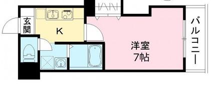 みおつくし城北(1K/1階)の間取り写真