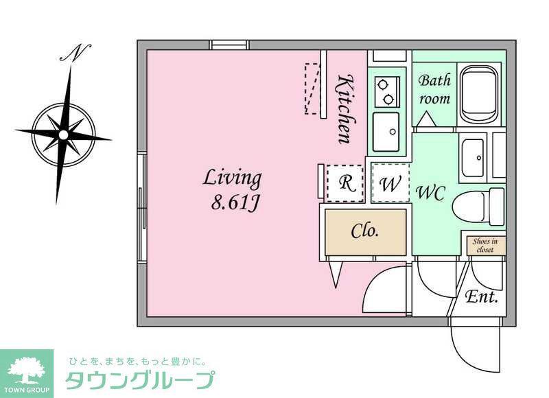 LIVELE AVENIR 鷺沼(ワンルーム/4階)の間取り写真