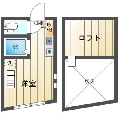 アーバンプレイス高田馬場12(ワンルーム/2階)の間取り写真