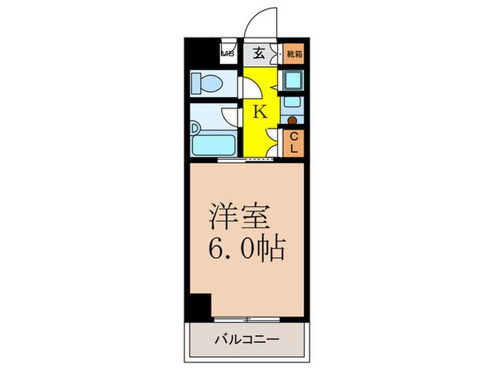 リーガル新大阪II(ワンルーム/3階)の間取り写真