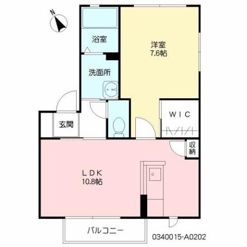 プリマヴェーラ(1LDK/2階)の間取り写真