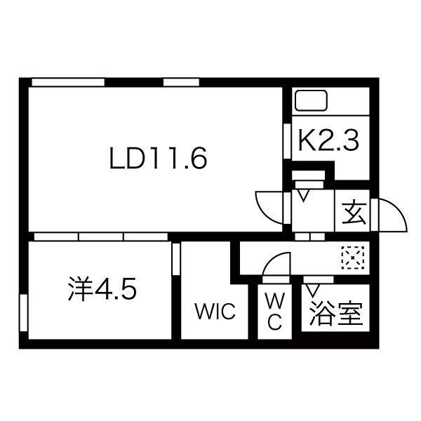 ART PARK II(1LDK/4階)の間取り写真