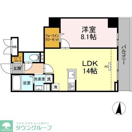 GRAND SOLEIL(1LDK/3階)の間取り写真