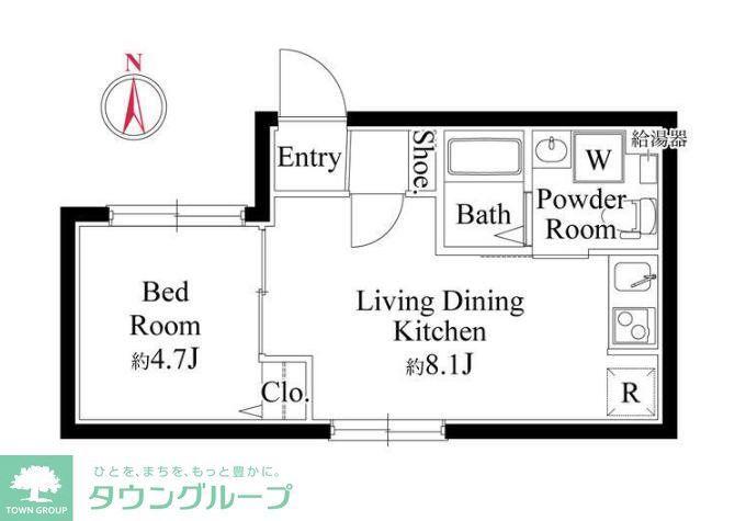 センプリーチェ西日暮里(1LDK/1階)の間取り写真