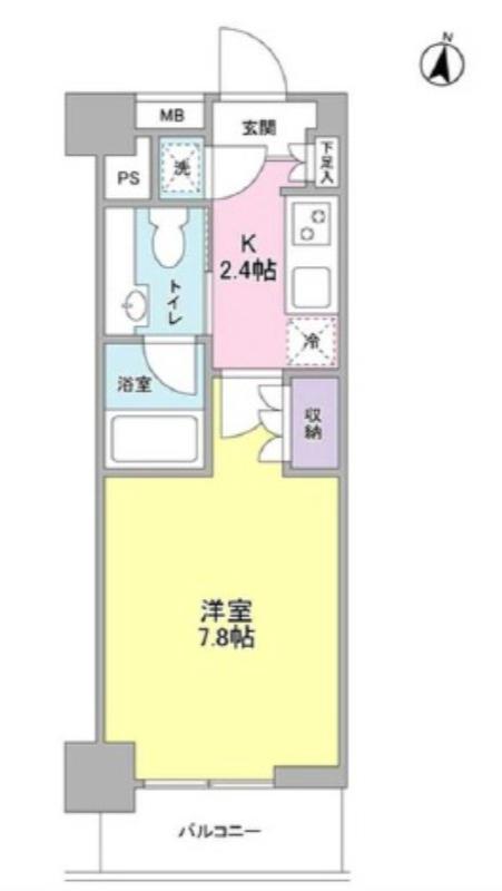 プレディアスタイル池上南ウエスト(1K/1階)の間取り写真