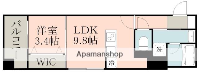 セントラルカーサ天文館(1LDK/11階)の間取り写真