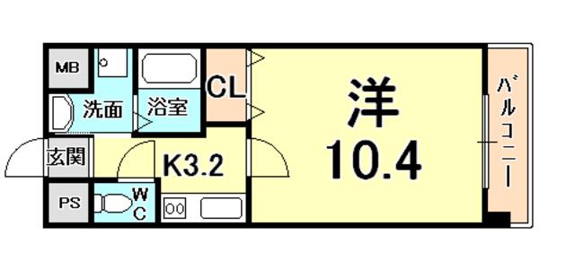 キャッスルプラザ甲子園アネックス(1K/5階)の間取り写真