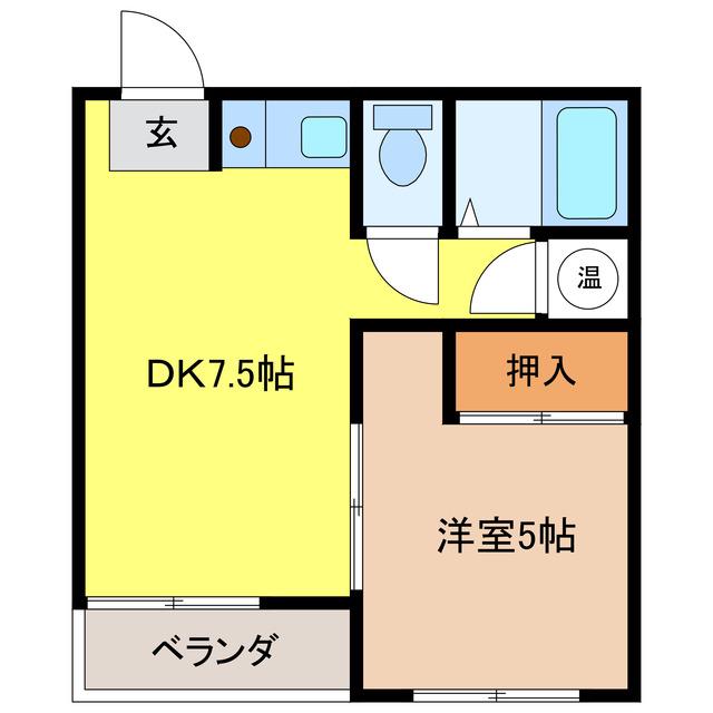 NOAHII(1DK/2階)の間取り写真