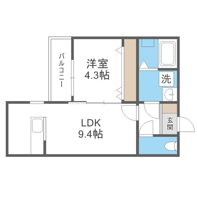 フォレスト横浜(1LDK/1階)の間取り写真