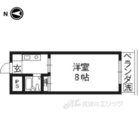 ピアフォー(1K/2階)の間取り写真