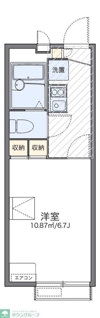 レオパレスK&H(1K/1階)の間取り写真