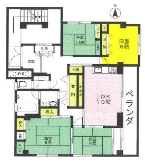 サンモール井上(4LDK/2階)の間取り写真