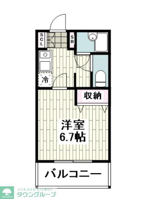 エクセレントアフィ横浜橋(1K/7階)の間取り写真