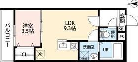 KBY FUTASE(1LDK/1階)の間取り写真