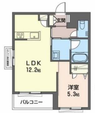シャーメゾン リーフ相生(1LDK/3階)の間取り写真
