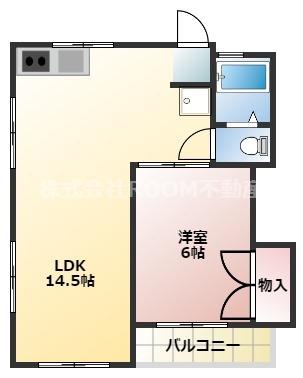 ガーデンHR(1LDK/3階)の間取り写真