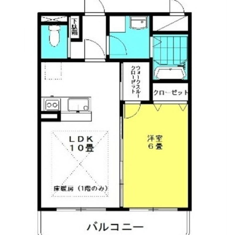 ラフェリアーナ・KISAKII(1LDK/1階)の間取り写真
