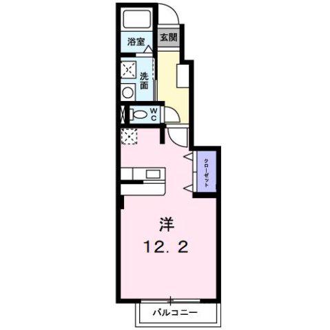 エスパース彩華 A(ワンルーム/1階)の間取り写真