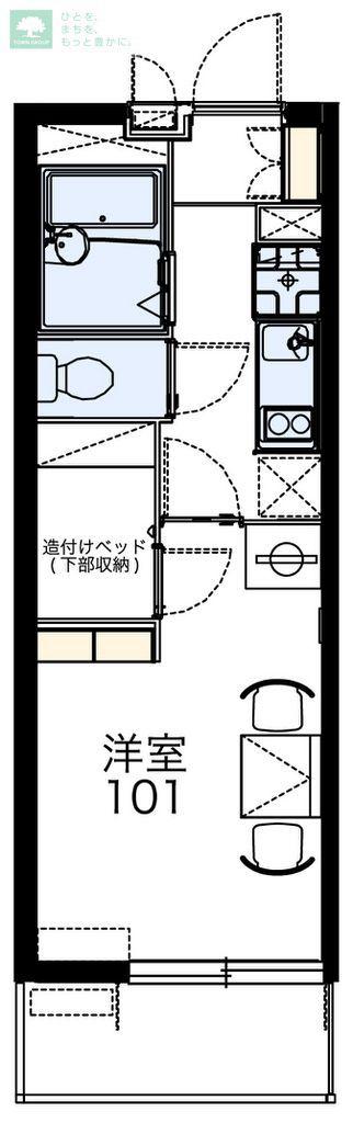 レオパレスエルムトゥプ(1K/3階)の間取り写真