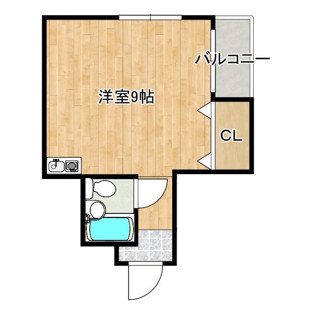 メゾンD(ワンルーム/3階)の間取り写真