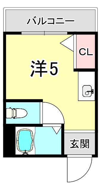 ソレイユ 谷町(ワンルーム/3階)の間取り写真