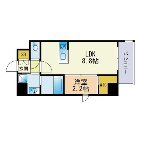 アルティザ平尾(1LDK/2階)の間取り写真