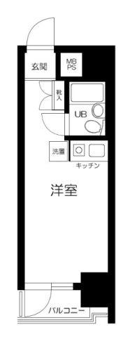 ライオンズマンション板橋区役所前(ワンルーム/12階)の間取り写真