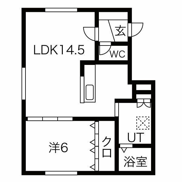 INABA AP・I(1DK/2階)の間取り写真