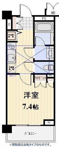 プロスペクト大森海岸(1K/1階)の間取り写真