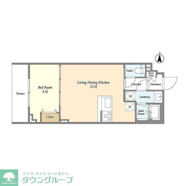 アヴァンカーサ三鷹(1LDK/4階)の間取り写真