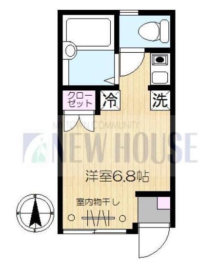 K・T神楽坂(ワンルーム/2階)の間取り写真