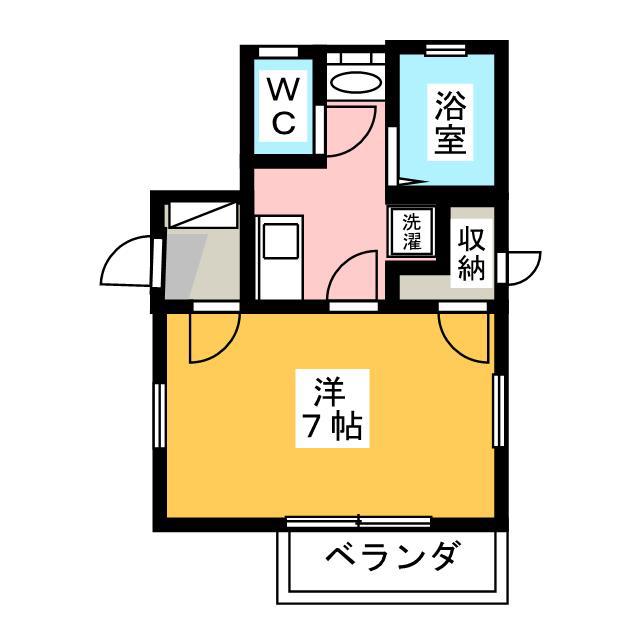 メゾンカトウ(1K/1階)の間取り写真