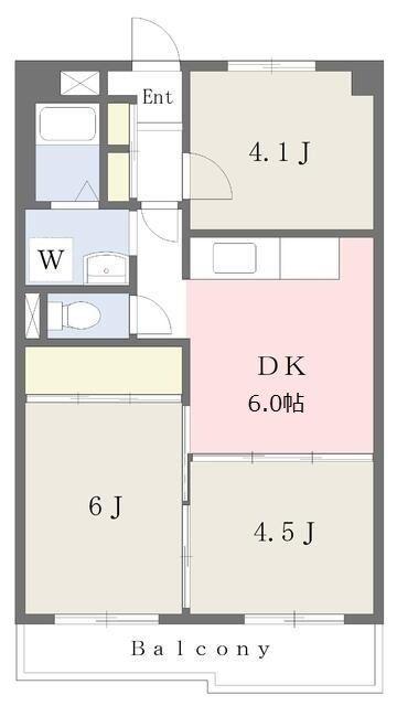 赤羽パールマンション(3DK/2階)の間取り写真