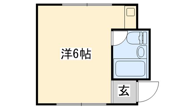 米田マンションI(ワンルーム/3階)の間取り写真