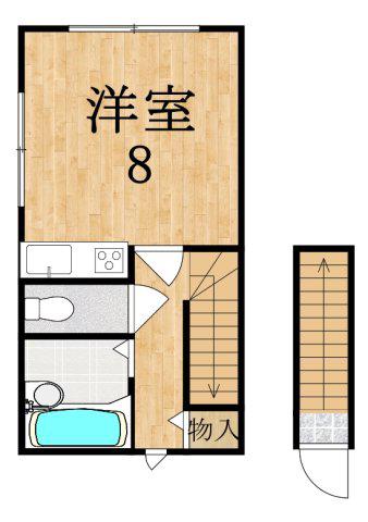 サンシーハウス(1K/2階)の間取り写真